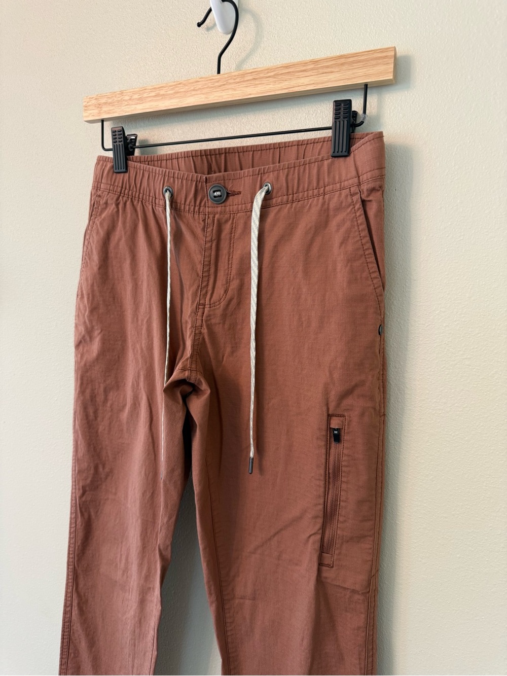 Vuori Ripstop Pants Dusty Rose Drawstring Cargo Jogger XS - Picture 4 of 6